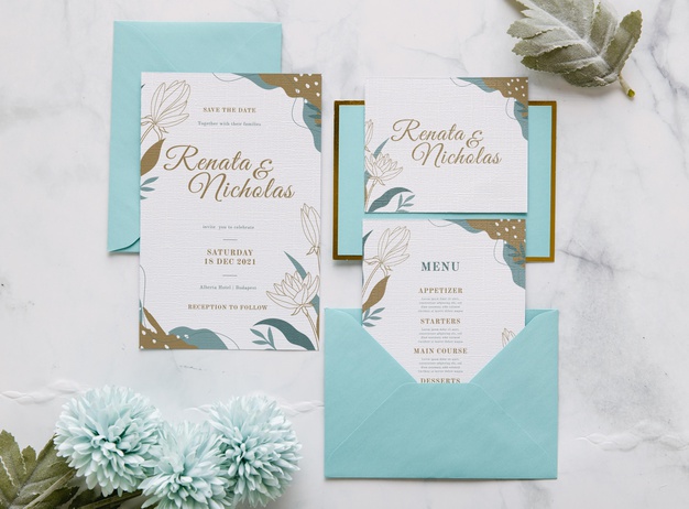 wedding-invitation-with-flowers-leaves_23-2148558366